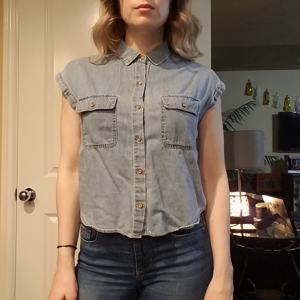 Button up denim shirt